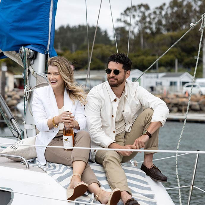 Decoy California Rose shared by couple on a sailboat